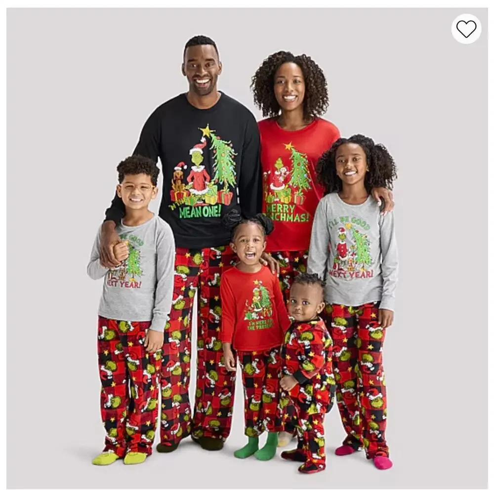 NEW! Size XL 14 Dr. Seuss The Grinch Unisex Family Matching Pajamas